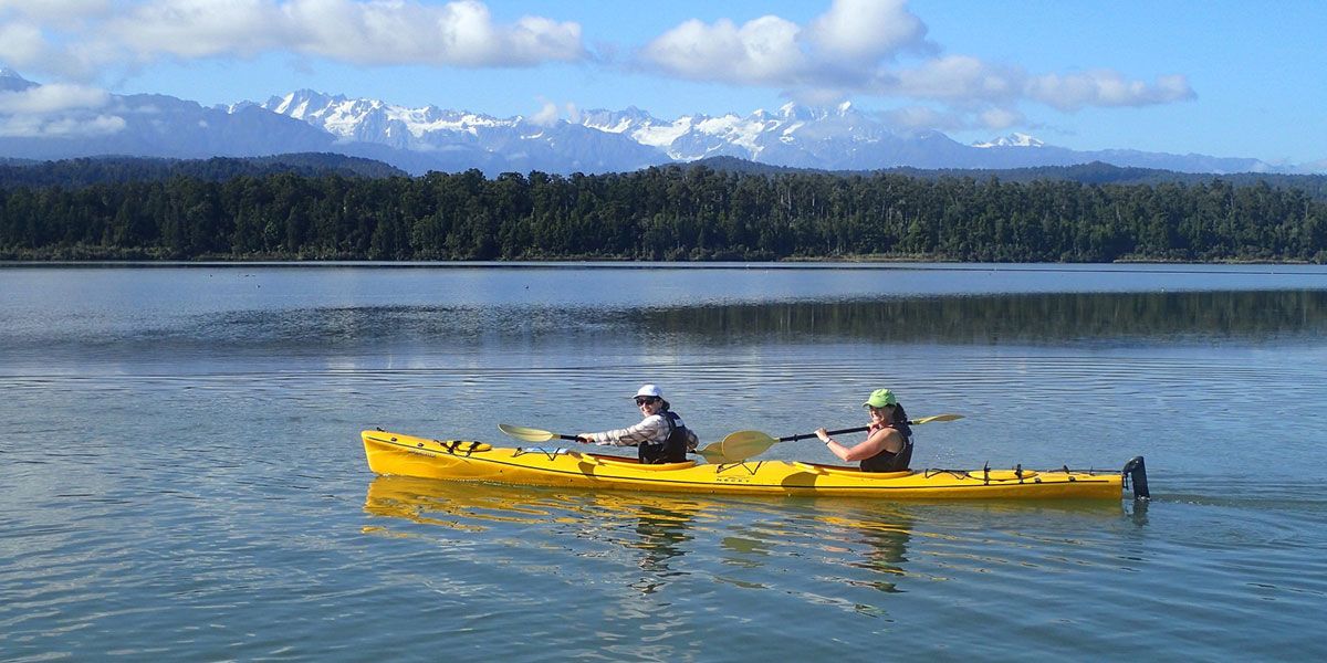Kayak Okarito Lagoon, hike coastal forest and beach